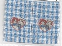 Blue Raggedy Ann and Andy Dish Towels