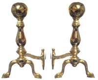 (image for) Brass Woodfield Andirons