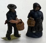 Quarter Scale Metal Man and Woman Farmers