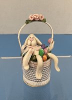 (image for) Easter Basket with Funky Bunny and eggs