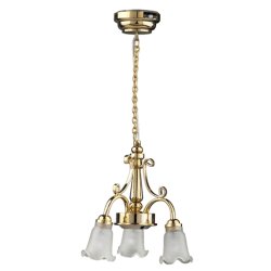 LED - 3-Arm Frost Down Tulip Chandelier
