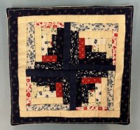 (image for) Hand Crafted Log Cabin Pattern Quilt