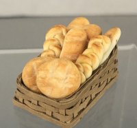 (image for) Woven Basket with Bread Rolls