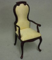 (image for) Chair with Cream-Colored Ribbed Upholstery