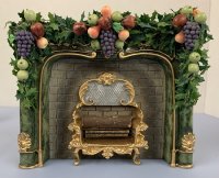 (image for) Christmas Fireplace Decorated with Fruit