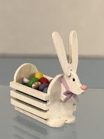 (image for) Wood Bunny Box Filled with Eggs