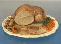 (image for) Cooked Turkey on Platter