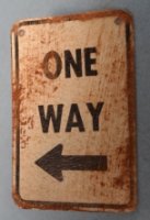 (image for) Tin sign one way left