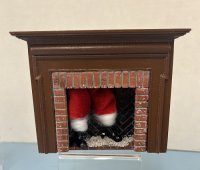 (image for) Down the Chimney he came-Braxton Payne fireplace with Santa by Renee' Marlowe