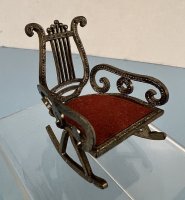 (image for) Metal Rocking Chair with Harp Back