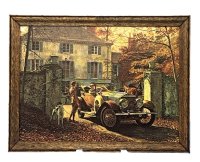 (image for) Print of Early Car with People