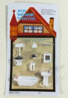 (image for) 1/4" Quarter Scale Bathroom Set Toilet Sink Bathtub