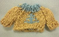 (image for) Light Brown and Blue Smaller Knit Sweater