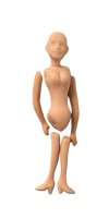 (image for) 1/2" scale porcelain woman doll set 3