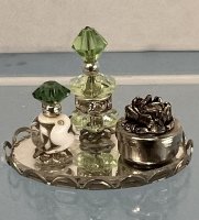 (image for) Vanity Tray in Greens and Silver