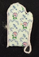 Oven Mitt with Pink and Blue Accents