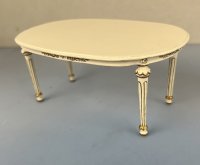 (image for) White Oval Dining Table