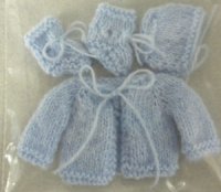 (image for) Sweater, Hat, and Booties-blue