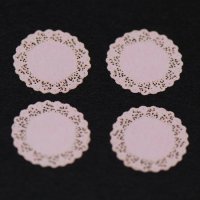 (image for) Set of 4 Small Pink Lace Doilies #18