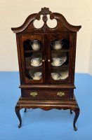 Display Cabinet with blue dishes