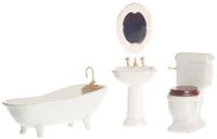 (image for) White 4-Pc Porcelain Bath Set