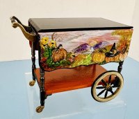 (image for) Tea Cart Hand Painted by Renee' Derra-Marlowe