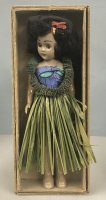 8" Hawaiian Doll with Lei and grass skirt