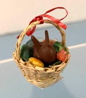 (image for) Natural Basket with Chocolate Bunny