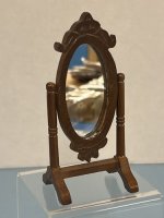 (image for) Vintage Standing Mirror in Carved Frame