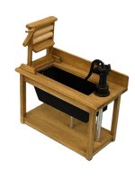 (image for) Wooden Laundry Sink and Mangle (Wringer) Handmade by Artisans Bill & Leona