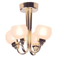 (image for) 4-Arm Frosted Globe Chandelier