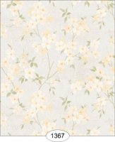 (image for) Japanese Dogwood Floral - White on Aqua