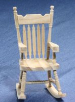 (image for) Unfinished Wooden Rocking Chair