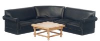 (image for) Corner Sofa Set /Blk/Oak/Cs