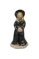 (image for) 3/4" Tall Tiny Porcelain Woman Figurine