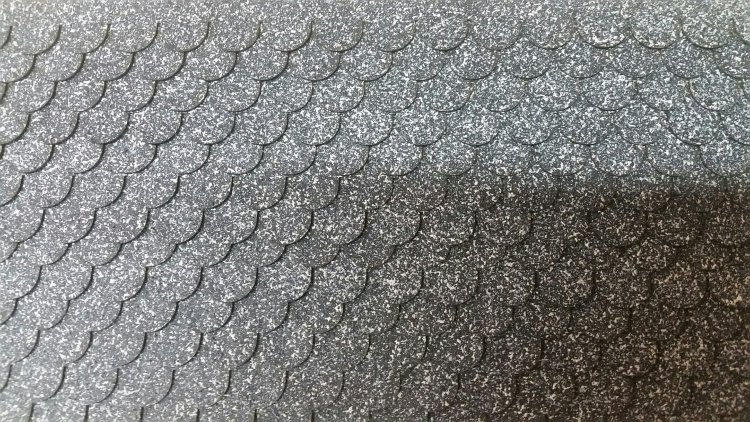 Grey white mix fishscale asphalt shingles 1:12 scale - Click Image to Close