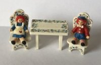 Table and Chairs with Raggedy Ann and Andy
