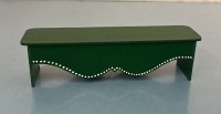 (image for) Green Bench with Decorative White Accents
