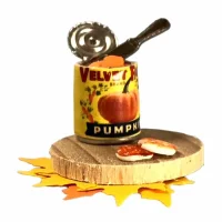 (image for) Pumpkin Tin On Wooden Board