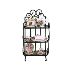 (image for) Cake Rack With Tea Set in Rose Design