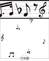 (image for) Music Silhouette - Black - Notes