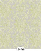 (image for) Silk Damask - Green on Grey