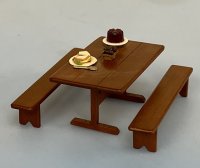 (image for) 1/24th Farmhouse Table and Benches