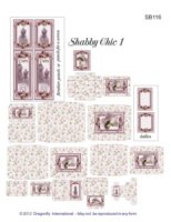 (image for) Sheet of Pink Shabby Chic Boxes