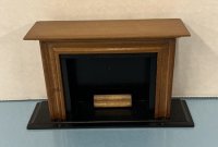 (image for) Walnut Finish Fireplace