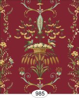 (image for) Neoclassical Wheat Bird Floral - Red