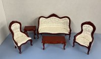 (image for) Mahogany 5 piece living room set