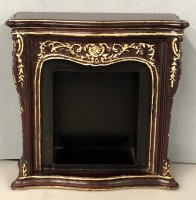 Mahogany Fireplace with Gold