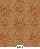 (image for) Silk Damask - Orange on Beige