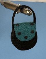 (image for) Black Handbag with Teal Closure